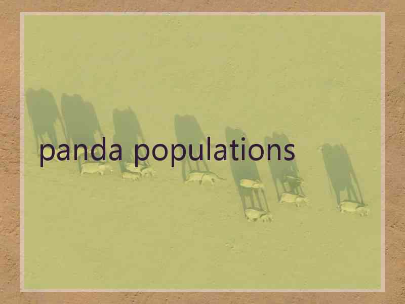 panda populations