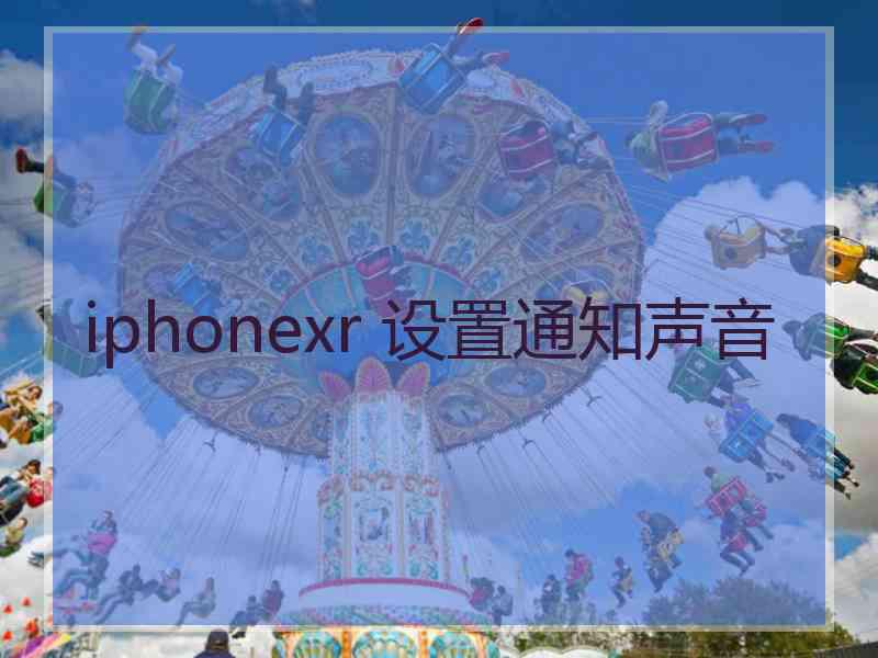 iphonexr 设置通知声音