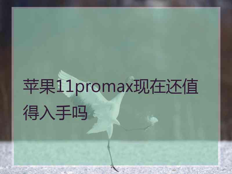 苹果11promax现在还值得入手吗