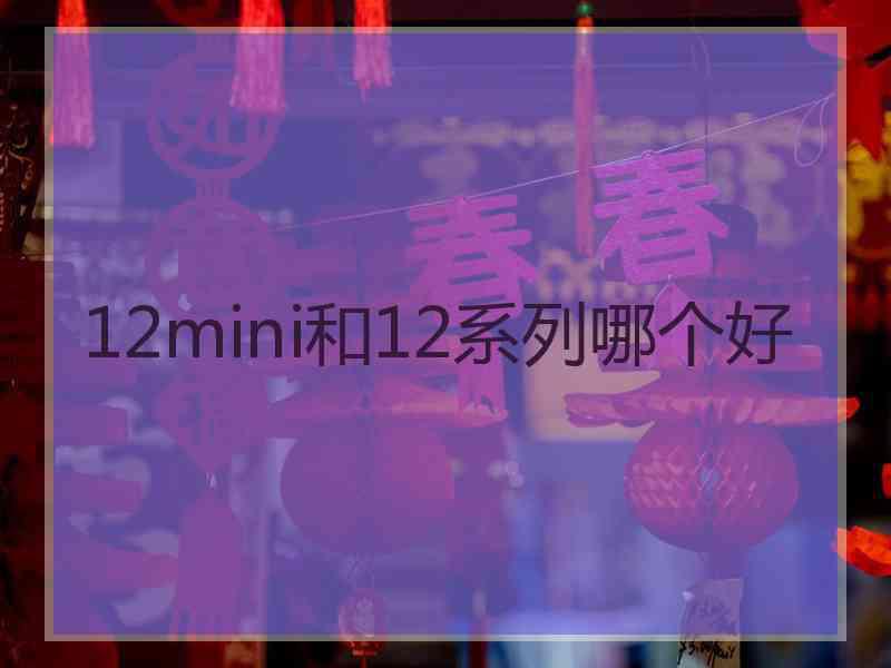 12mini和12系列哪个好