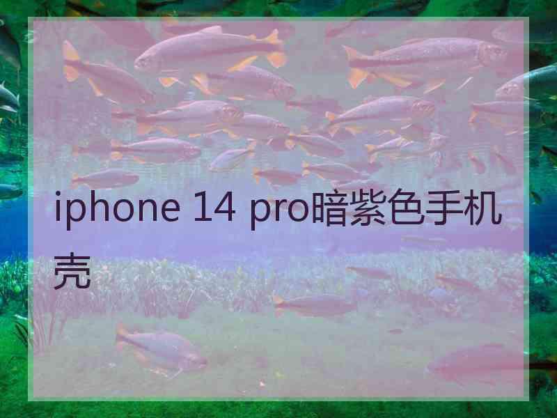 iphone 14 pro暗紫色手机壳