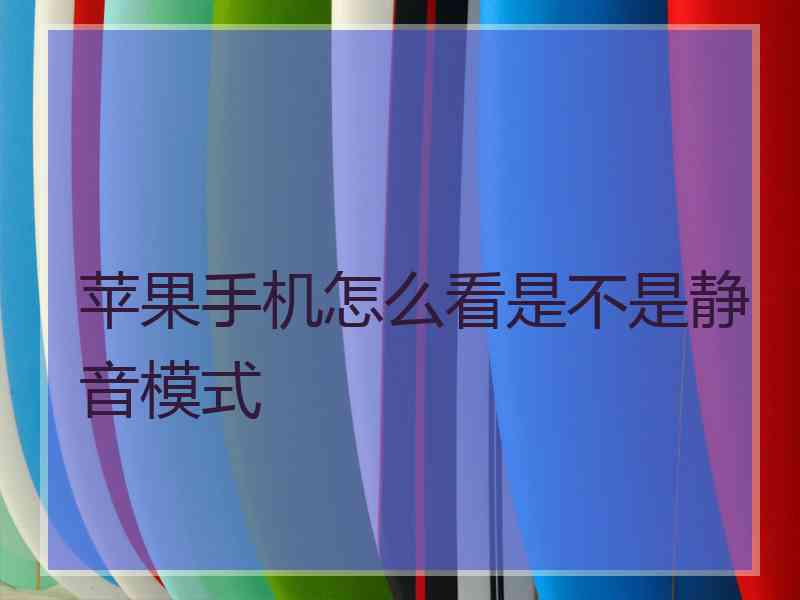 苹果手机怎么看是不是静音模式