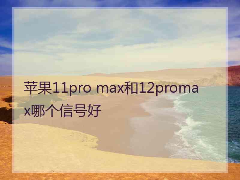 苹果11pro max和12promax哪个信号好