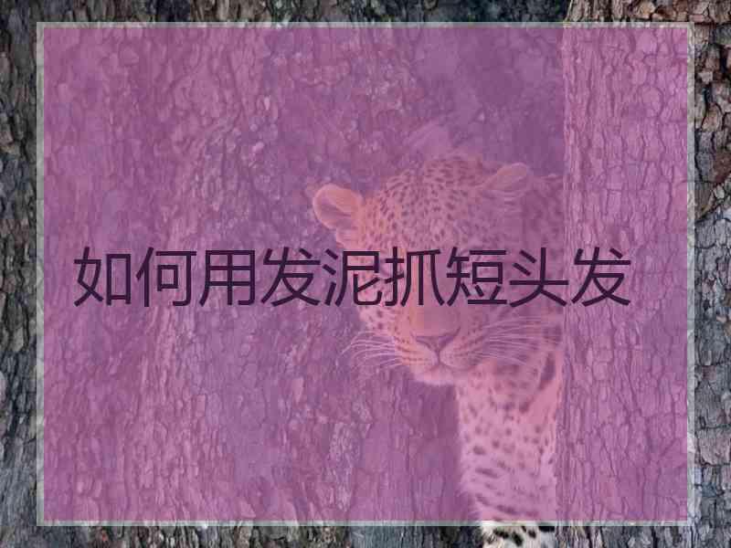 如何用发泥抓短头发