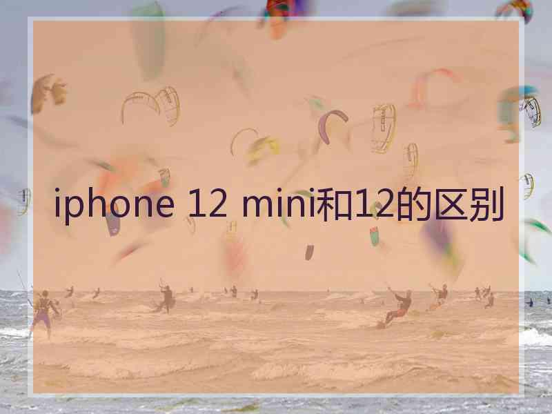 iphone 12 mini和12的区别