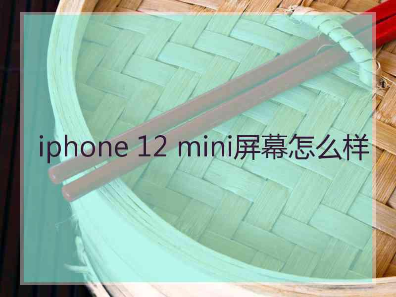 iphone 12 mini屏幕怎么样