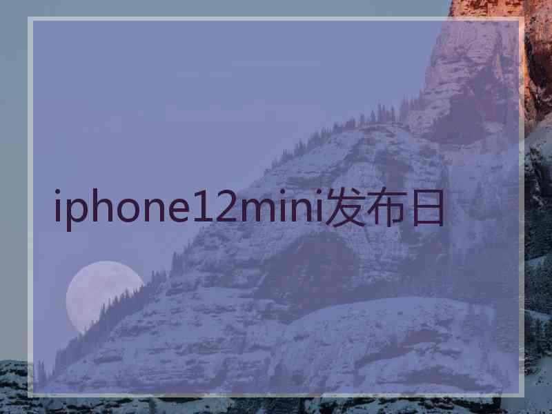 iphone12mini发布日