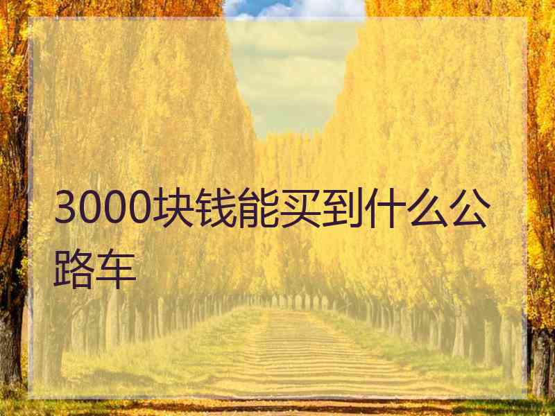 3000块钱能买到什么公路车