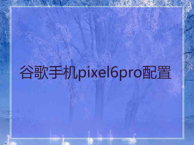 谷歌手机pixel6pro配置