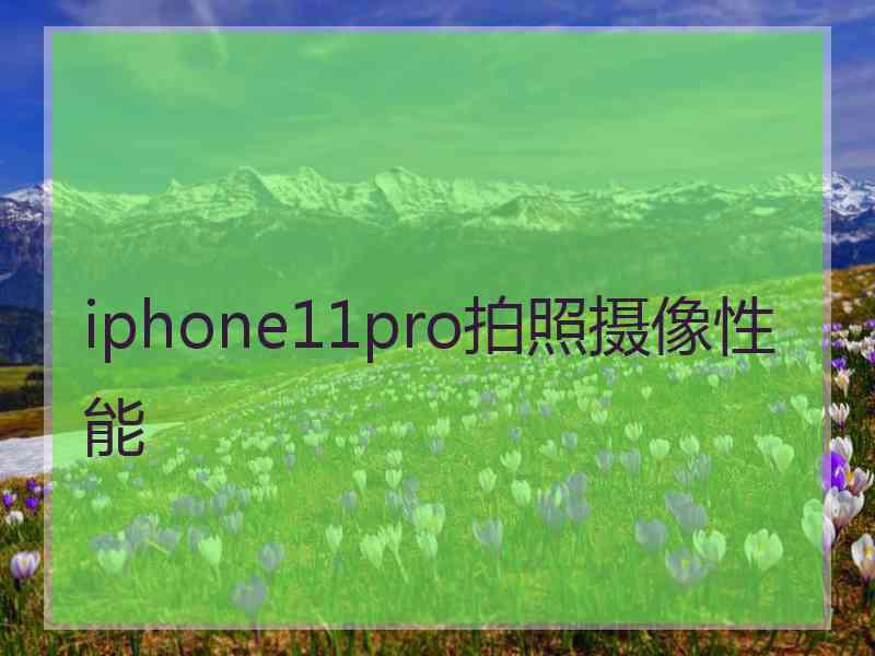 iphone11pro拍照摄像性能