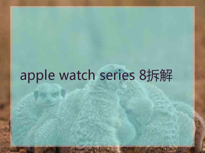 apple watch series 8拆解