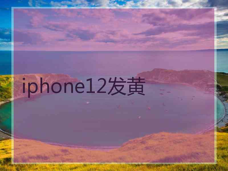 iphone12发黄