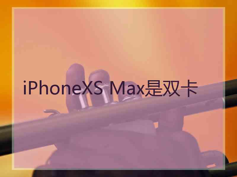 iPhoneXS Max是双卡