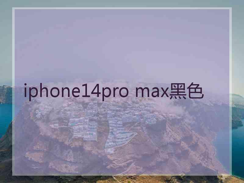 iphone14pro max黑色