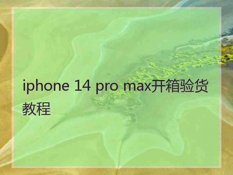 iphone 14 pro max开箱验货教程