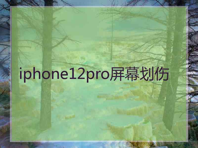 iphone12pro屏幕划伤