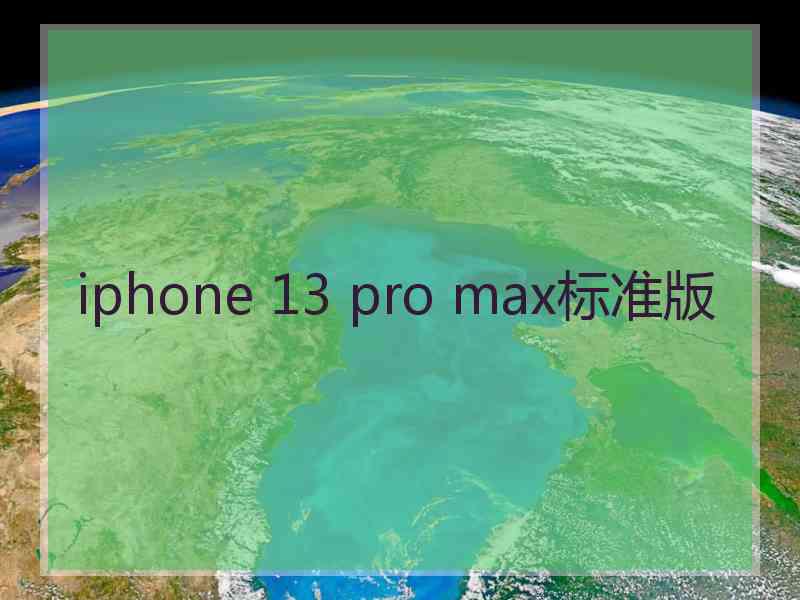 iphone 13 pro max标准版