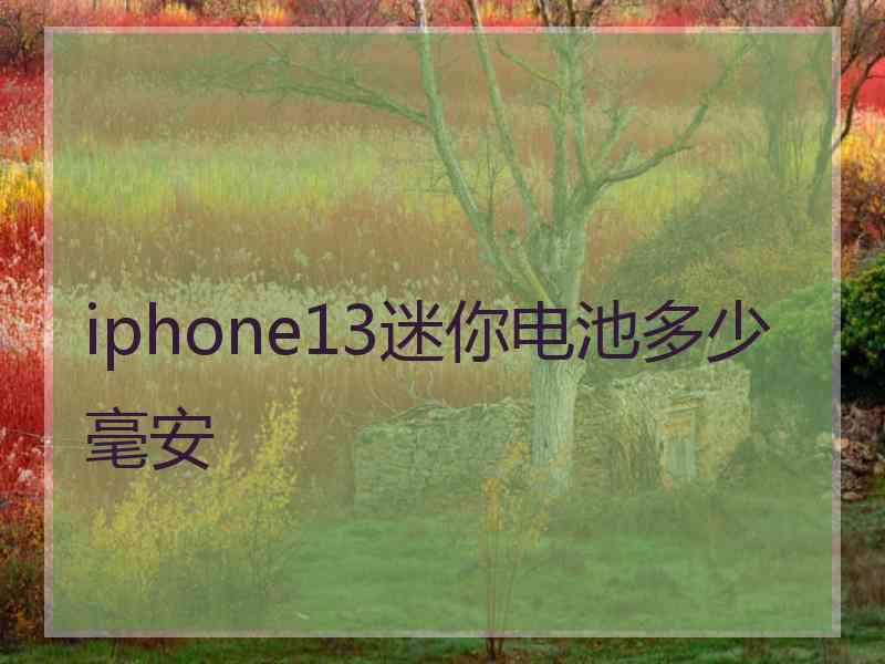 iphone13迷你电池多少毫安