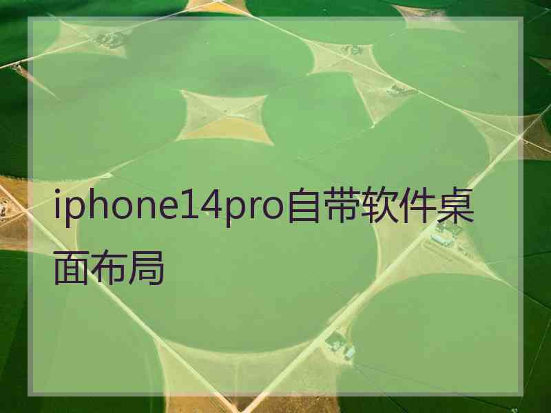 iphone14pro自带软件桌面布局