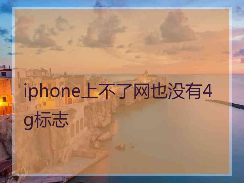 iphone上不了网也没有4g标志