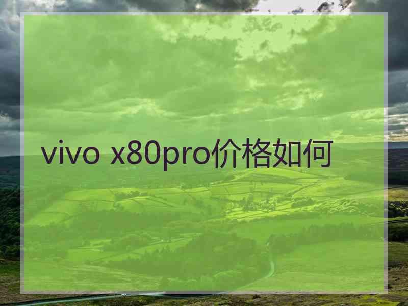 vivo x80pro价格如何