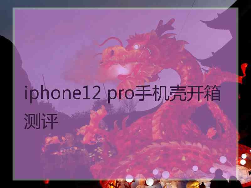 iphone12 pro手机壳开箱测评