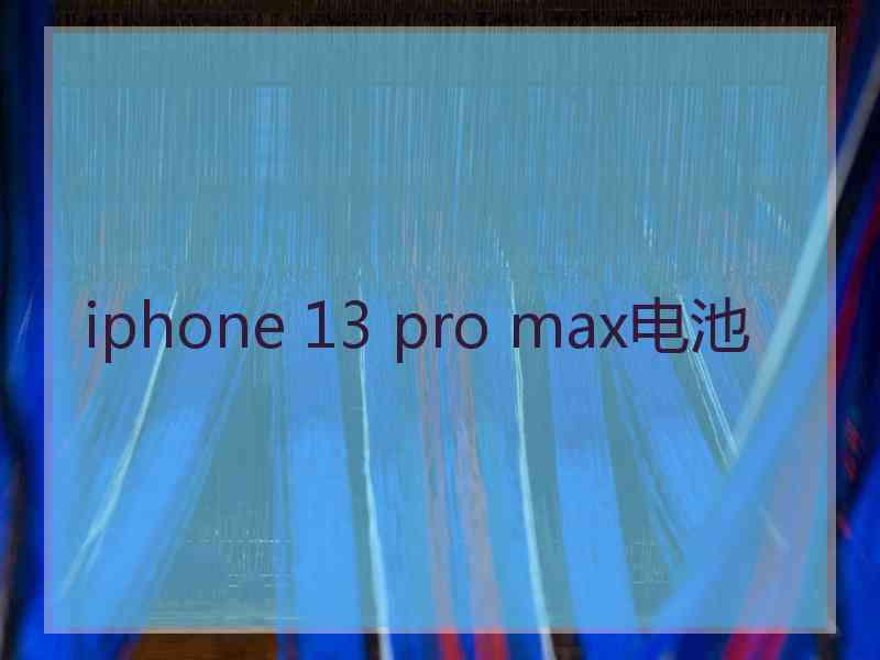 iphone 13 pro max电池