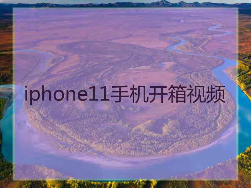 iphone11手机开箱视频