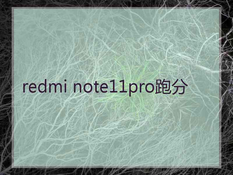 redmi note11pro跑分