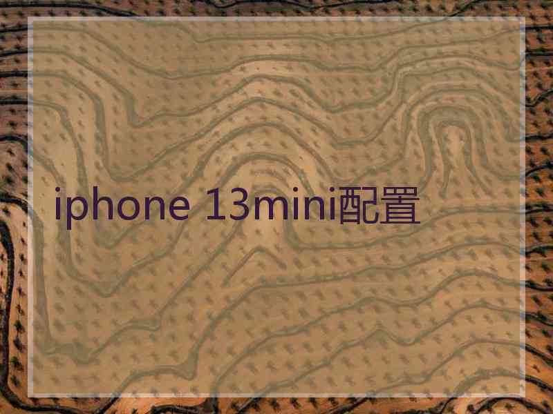 iphone 13mini配置