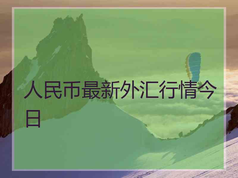 人民币最新外汇行情今日