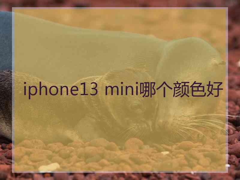 iphone13 mini哪个颜色好