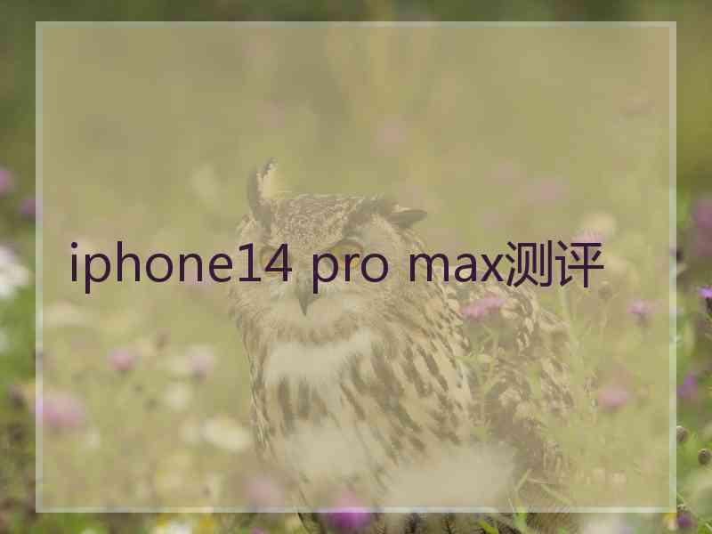 iphone14 pro max测评