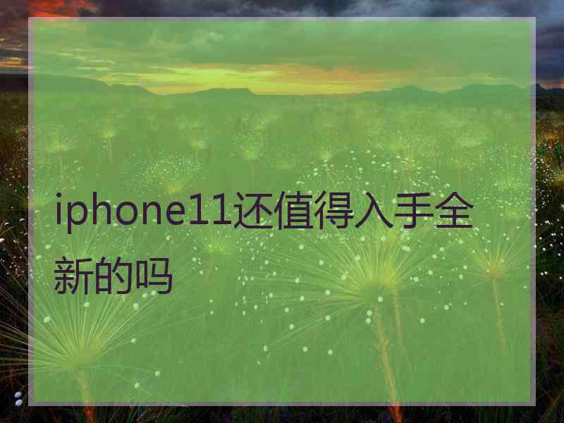 iphone11还值得入手全新的吗