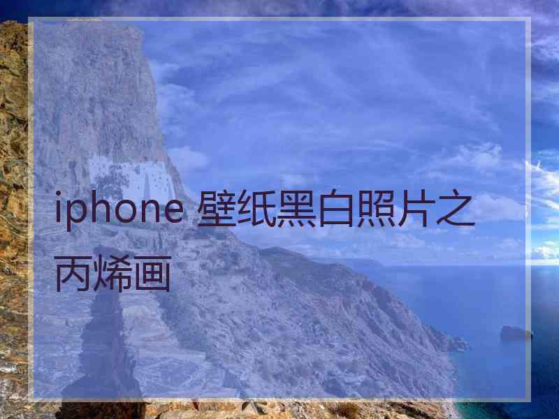 iphone 壁纸黑白照片之丙烯画