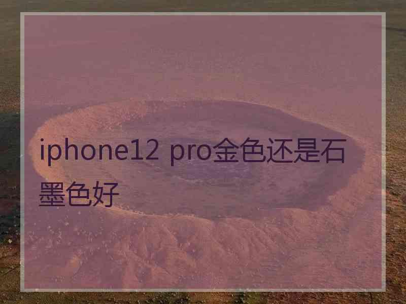 iphone12 pro金色还是石墨色好