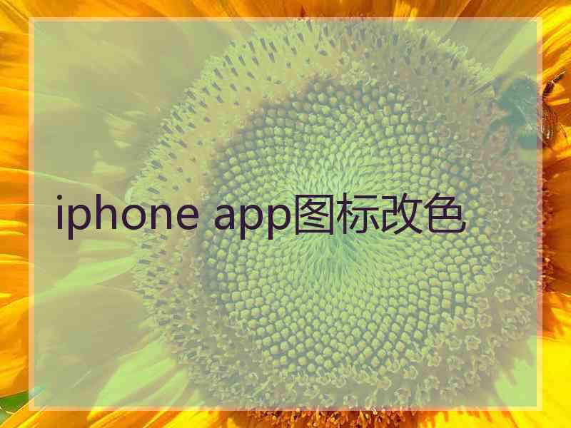 iphone app图标改色