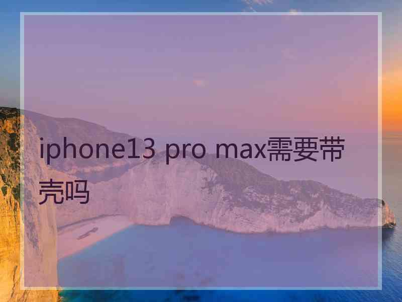 iphone13 pro max需要带壳吗