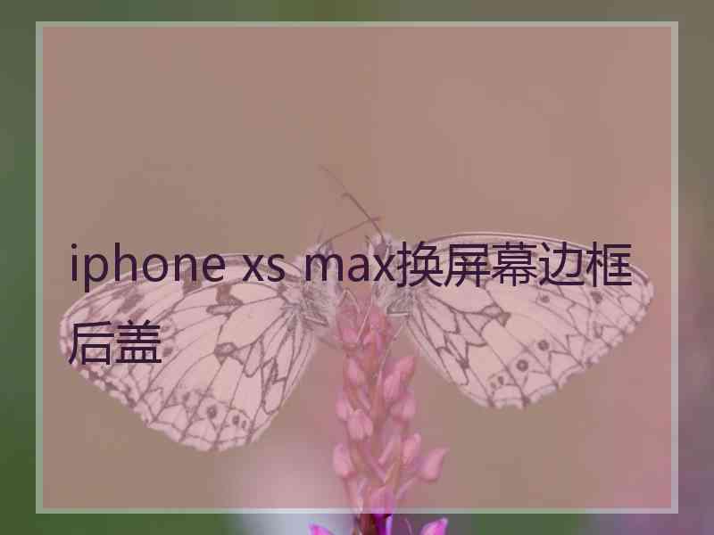 iphone xs max换屏幕边框后盖