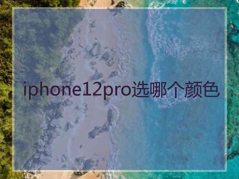 iphone12pro选哪个颜色