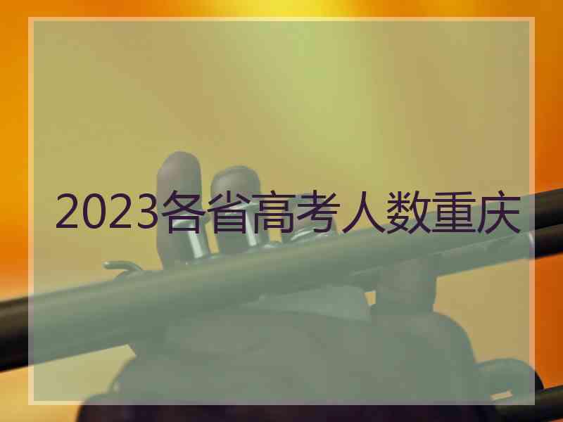 2023各省高考人数重庆