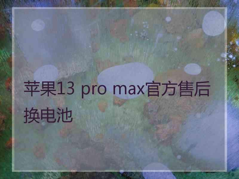 苹果13 pro max官方售后换电池