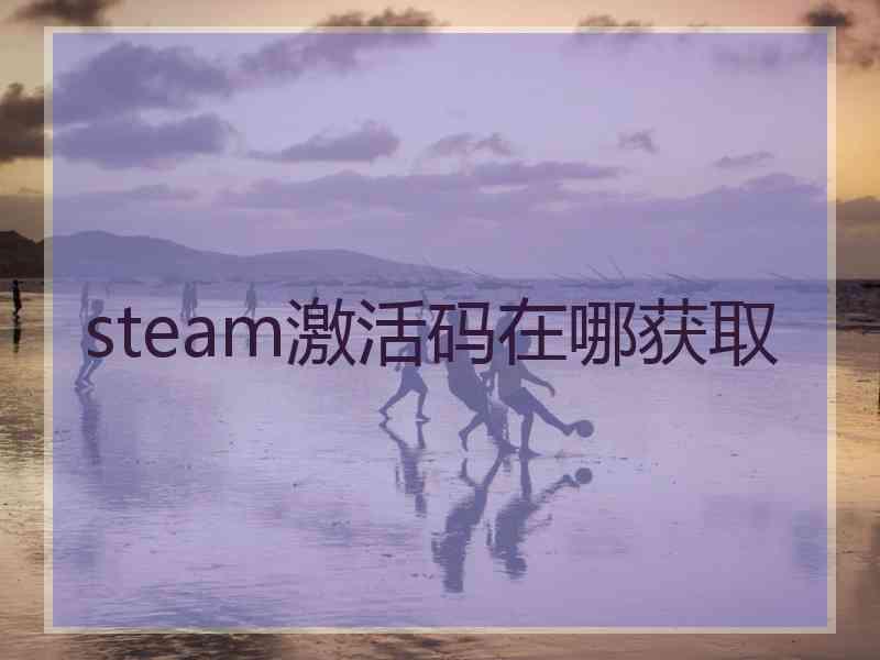 steam激活码在哪获取