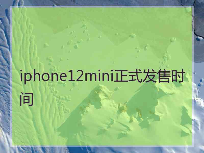 iphone12mini正式发售时间