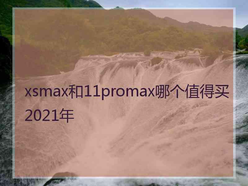 xsmax和11promax哪个值得买2021年