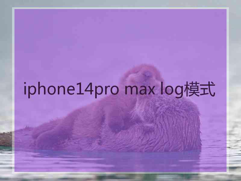 iphone14pro max log模式