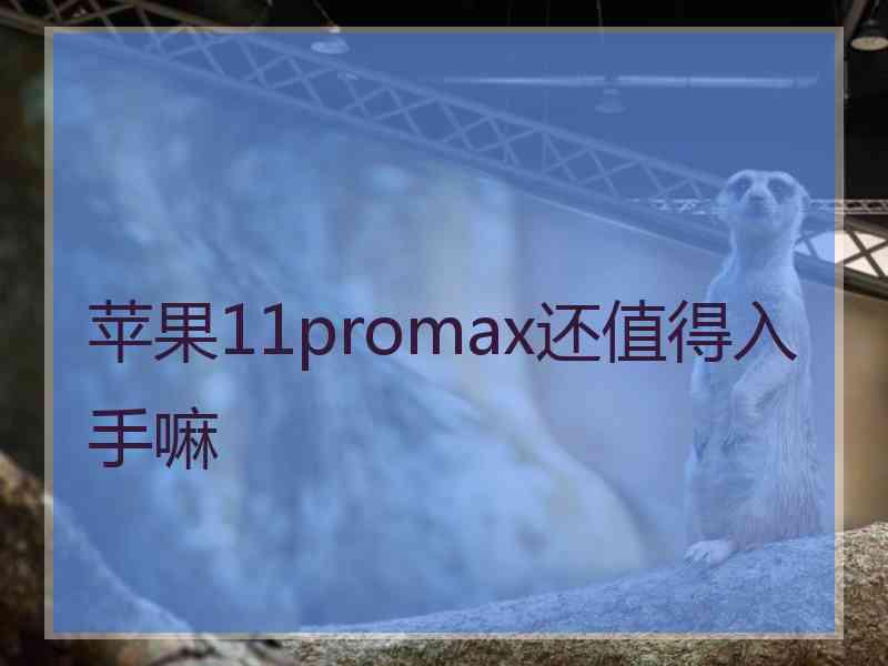 苹果11promax还值得入手嘛