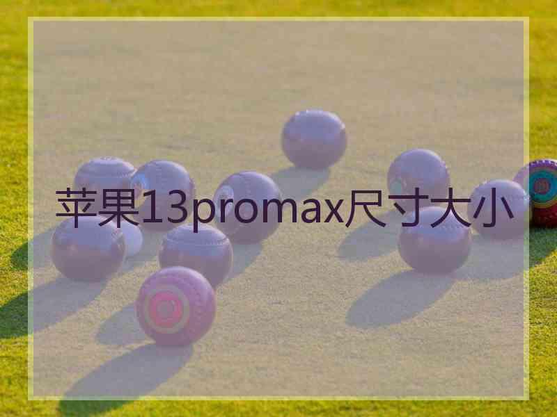 苹果13promax尺寸大小