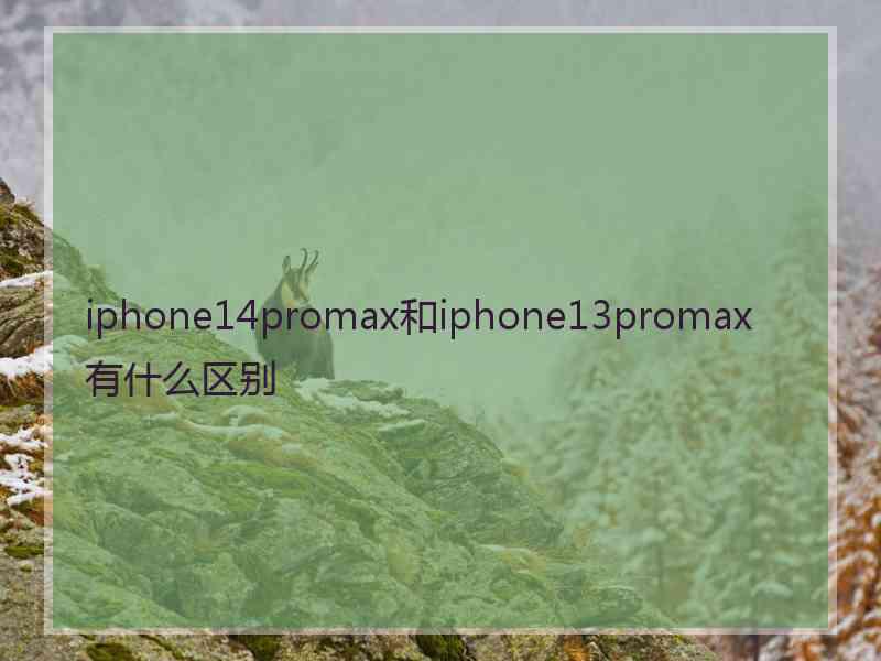 iphone14promax和iphone13promax有什么区别