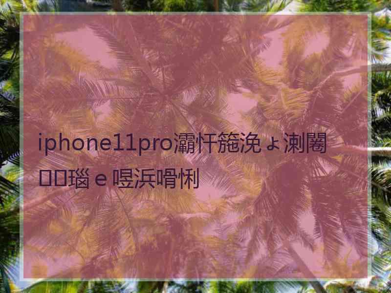 iphone11pro灞忓箷浼ょ溂闂瑙ｅ喅浜嗗悧